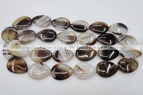 CAG5924 15 inches 22*30mm flat teardrop Madagascar agate gemstone beads