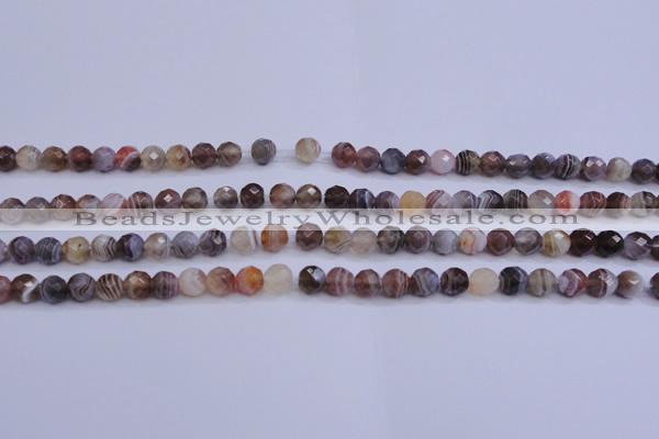 CAG5960 15.5 inches 6mm faceted round botswana agate beads wholesale