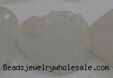 CAG5982 15.5 inches 30mm heart white agate gemstone beads