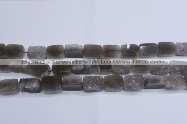 CAG5990 15.5 inches 15*20mm rectangle grey agate gemstone beads