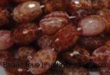 CAG601 15.5 inches 13*18mm faceted rice natural fire agate beads