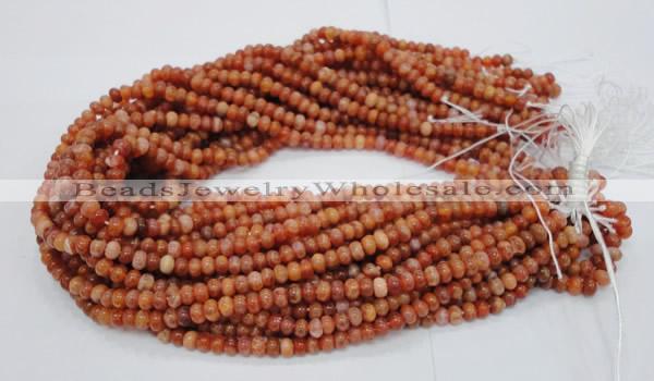 CAG614 15.5 inches 4*6mm rondelle natural fire agate beads