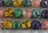 CAG6140 15 inches 8mm faceted round tibetan agate gemstone beads