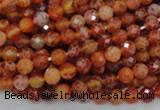 CAG619 15.5 inches 6mm faceted round natural fire agate beads