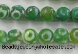 CAG6391 15 inches 8mm faceted round tibetan agate gemstone beads