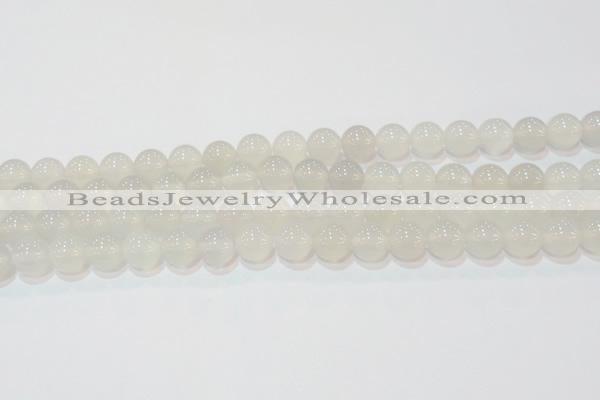 CAG6503 15.5 inches 10mm round Brazilian white agate beads