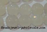 CAG6515 15.5 inches 14mm faceted round Brazilian white agate beads