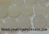 CAG6516 15.5 inches 16mm faceted round Brazilian white agate beads