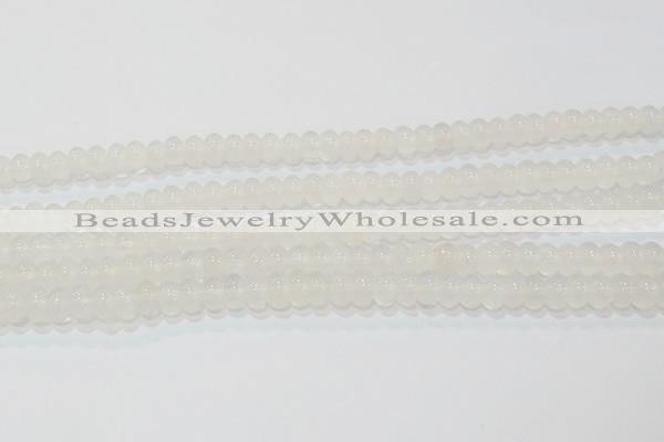 CAG6520 15.5 inches 4*6mm rondelle Brazilian white agate beads