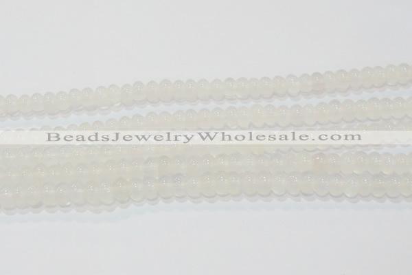 CAG6521 15.5 inches 5*8mm rondelle Brazilian white agate beads