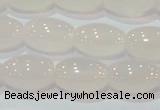 CAG6526 15.5 inches 10*14mm rice Brazilian white agate beads