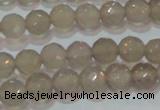 CAG6536 15.5 inches 6mm faceted round Brazilian grey agate beads