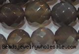 CAG6539 15.5 inches 16mm faceted round Brazilian grey agate beads