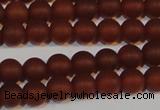 CAG6552 15.5 inches 6mm round matte red agate beads wholesale