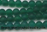 CAG6567 15.5 inches 6mm round matte green agate beads wholesale