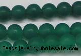 CAG6569 15.5 inches 8mm round matte green agate beads wholesale