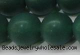 CAG6574 15.5 inches 18mm round matte green agate beads wholesale