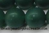 CAG6575 15.5 inches 20mm round matte green agate beads wholesale