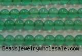 CAG6600 15.5 inches 2mm round green agate gemstone beads