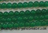 CAG6602 15.5 inches 3mm round green agate gemstone beads