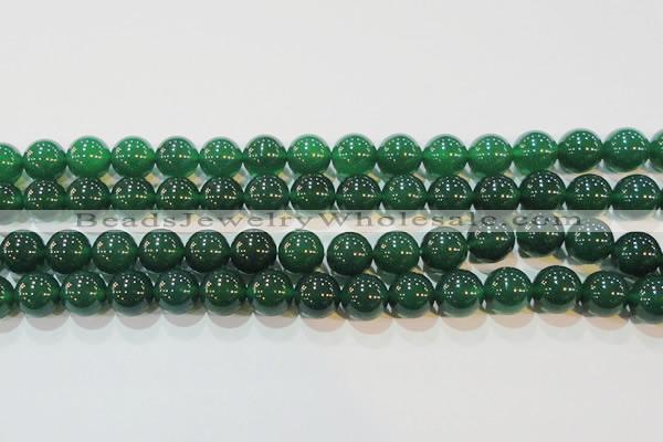 CAG6607 15.5 inches 12mm round green agate gemstone beads