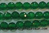 CAG6612 15.5 inches 6mm faceted round green agate gemstone beads