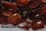 CAG662 15.5 inches 13*18mm faceted rectangle natural fire agate beads