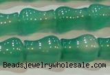 CAG6626 15.5 inches 9*11mm vase-shaped green agate gemstone beads