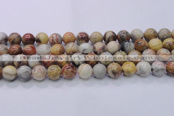 CAG6675 15.5 inches 14mm round natural crazy lace agate beads