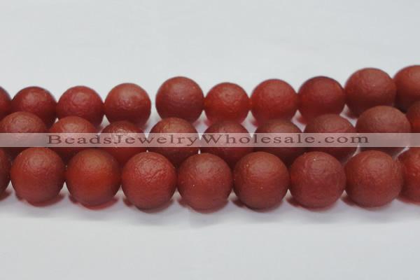 CAG6706 15 inches 20mm round red pilates agate beads