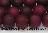 CAG6711 15 inches 10mm round plum pilates agate beads