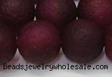 CAG6715 15 inches 18mm round plum pilates agate beads