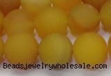 CAG6720 15 inches 8mm round yellow pilates agate beads