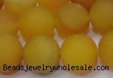 CAG6721 15 inches 10mm round yellow pilates agate beads