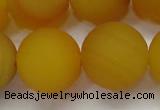 CAG6724 15 inches 16mm round yellow pilates agate beads