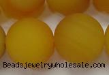 CAG6725 15 inches 18mm round yellow pilates agate beads