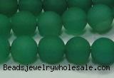 CAG6730 15 inches 8mm round green pilates agate beads