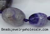 CAG6880 12*14mm - 22*30mm faceted drum dragon veins agate beads