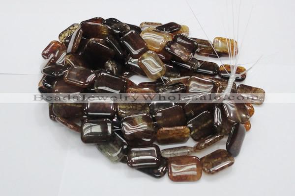 CAG690 15.5 inches 22*30mm rectangle dragon veins agate beads