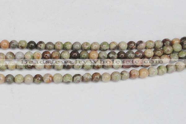 CAG7002 15.5 inches 8mm round ocean agate gemstone beads