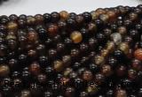 CAG701 15.5 inches 4mm round dragon veins agate beads wholesale