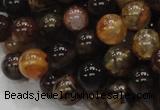 CAG703 15.5 inches 10mm round dragon veins agate beads wholesale