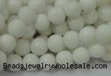 CAG706 15.5 inches 8mm round white agate gemstone beads wholesale