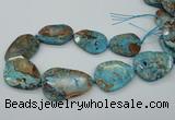 CAG7072 15.5 inches 30*40mm - 35*50mm faceted freeform ocean agate beads