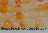 CAG7131 15.5 inches 6mm round red agate gemstone beads