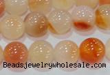 CAG7133 15.5 inches 10mm round red agate gemstone beads