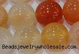 CAG7137 15.5 inches 18mm round red agate gemstone beads