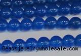 CAG7159 15.5 inches 6mm round blue agate gemstone beads