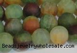 CAG7169 15.5 inches 10mm round matte rainbow agate gemstone beads