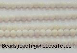 CAG7181 15.5 inches 3mm round white agate gemstone beads